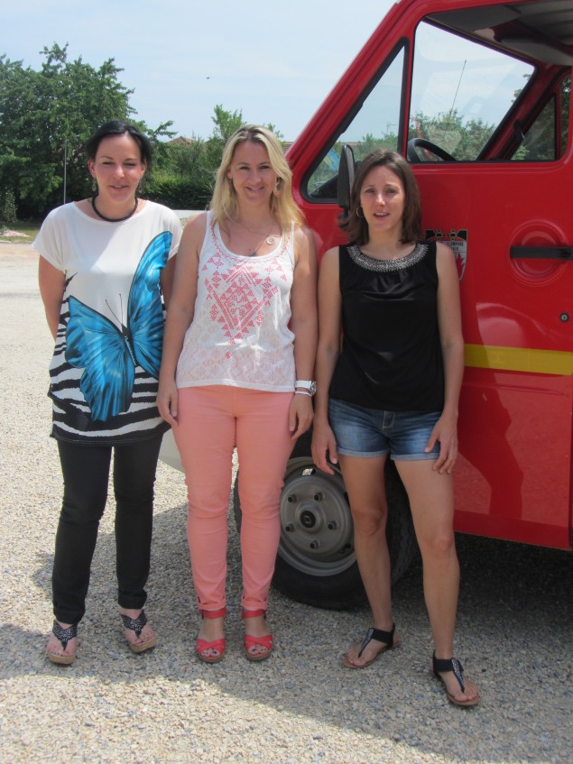 Les pompiers au féminin:
Noémie, Adeline et Géraldine
