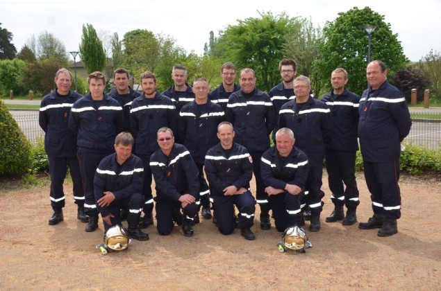 Une partie des pompiers en activité
